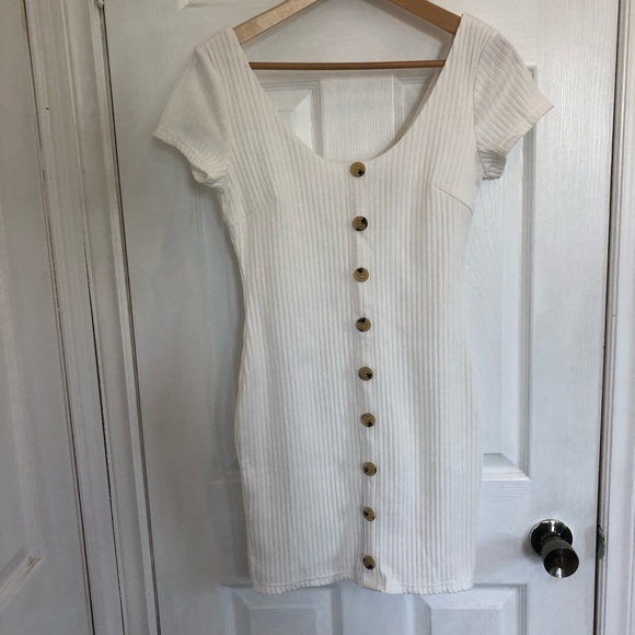 Sabo Skirt | White Mariko Ribbed Dress | S - Picture 6 of 6